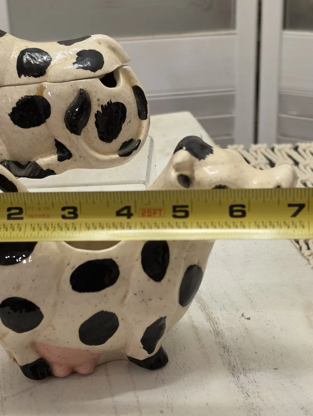 VTG Ceramic Holstein Cow Creamer Pitcher & Lidded Sugar Bowl Set - Farmhouse